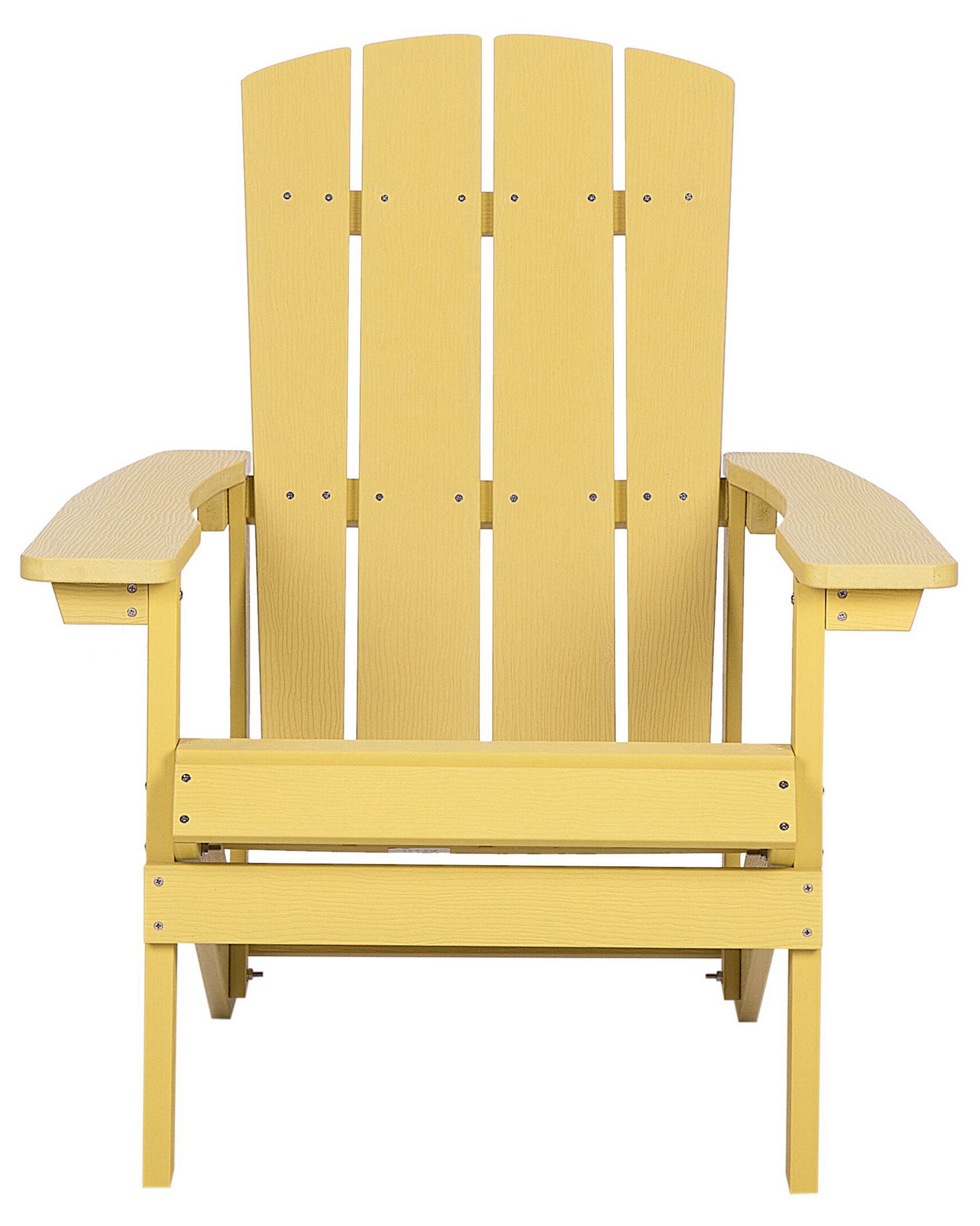 Garden Chair with Footstool Yellow ADIRONDACK Beliani.co.uk