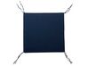 Chaise de jardin blanche avec coussin bleu marine BALTIC_720462