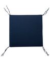 Chaise de jardin blanche avec coussin bleu marine BALTIC_720462