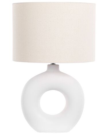 Lámpara de mesa de cerámica blanco/beige claro 58 cm VENTA