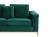 Right Hand Velvet Corner Sofa with Ottoman Emerald Green OSLO_744143