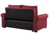 Sofá-cama de 2 lugares em tecido vermelho SILDA _789625