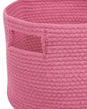 Set of 2 Cotton Baskets Pink CHINIOT_840476