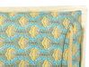 Lot de 2 coussins décoratifs avec motif floral 45 x 45 cm bleu et jaune WAKEGI_838912