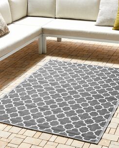 Ulkomatto kaksipuolinen harmaa 120 x 180 cm SURAT Ulkomatto kaksipuolinen harmaa 120 x 180 cm SURAT