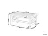 Fehér fa dohányzóasztal 100 x 55 cm BALTIC II_804524
