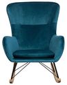 Velvet Rocking Chair Sea Blue ELLAN_745379