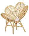 Conjunto de 2 sillas pavo real de ratán beige/natural 107 cm FLORENTINE_793683