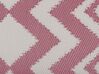 Outdoor Teppich rosa 120 x 180 cm ZickZack-Muster Kurzflor DEWAS_766349