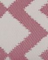 Outdoor Teppich rosa 120 x 180 cm ZickZack-Muster Kurzflor DEWAS_766349