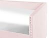 Cama con somier de terciopelo rosa 90 x 200 cm TROYES_837094