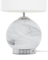 Tischlampe weiß 40 cm Trommelform UELE _722922