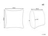 Sada 2 zamatových vankúšov s vyšívaným vzorom zajačika 45 x 45 cm ružová IBERIS_901964