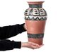 Dekorativ vase i terrakotta 40 cm brun og svart SIAK_849833
