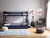 Wooden EU Single Size Bunk Bed with Storage Dark Blue REVIN_797197