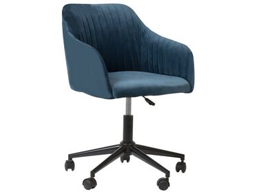 Kék bársony irodai szék VENICE