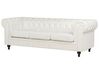 Conjunto de sofás com 4 lugares em tecido branco-creme CHESTERFIELD_912464