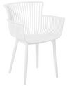 Set of 4 Plastic Dining Chairs White PESARO_825421