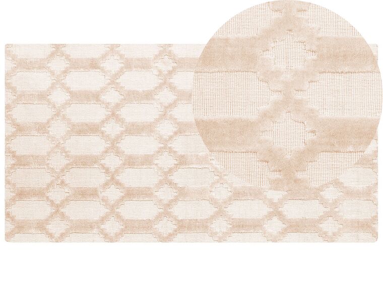 Teppich beige 80 x 150 cm Kurzflor CIZRE_750594