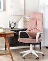Krzesło biurowe regulowane biało-różowe DELIGHT_834168