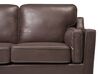 2 Seater Sofa Faux Leather Brown LOKKA_697849