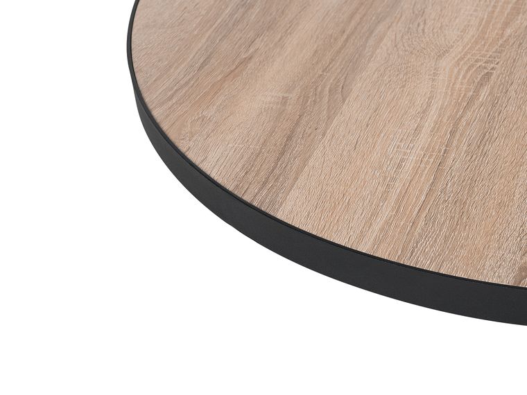 Coffee Table Light Wood with Black MELODY Small Beliani.co.uk