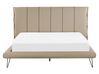 Faux Leather EU King Size Bed Beige BETIN_788890