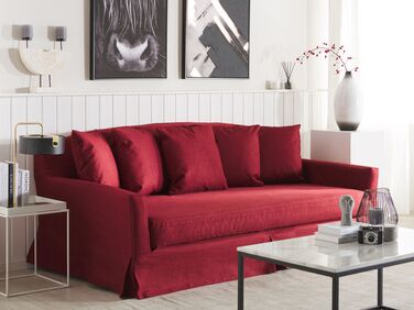 3-seters sofa med avtagbar overtrekk rød GILJA