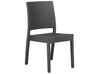 Trädgårdsmöbelset av bord och 6 stolar mörkgrå FOSSANO_744722