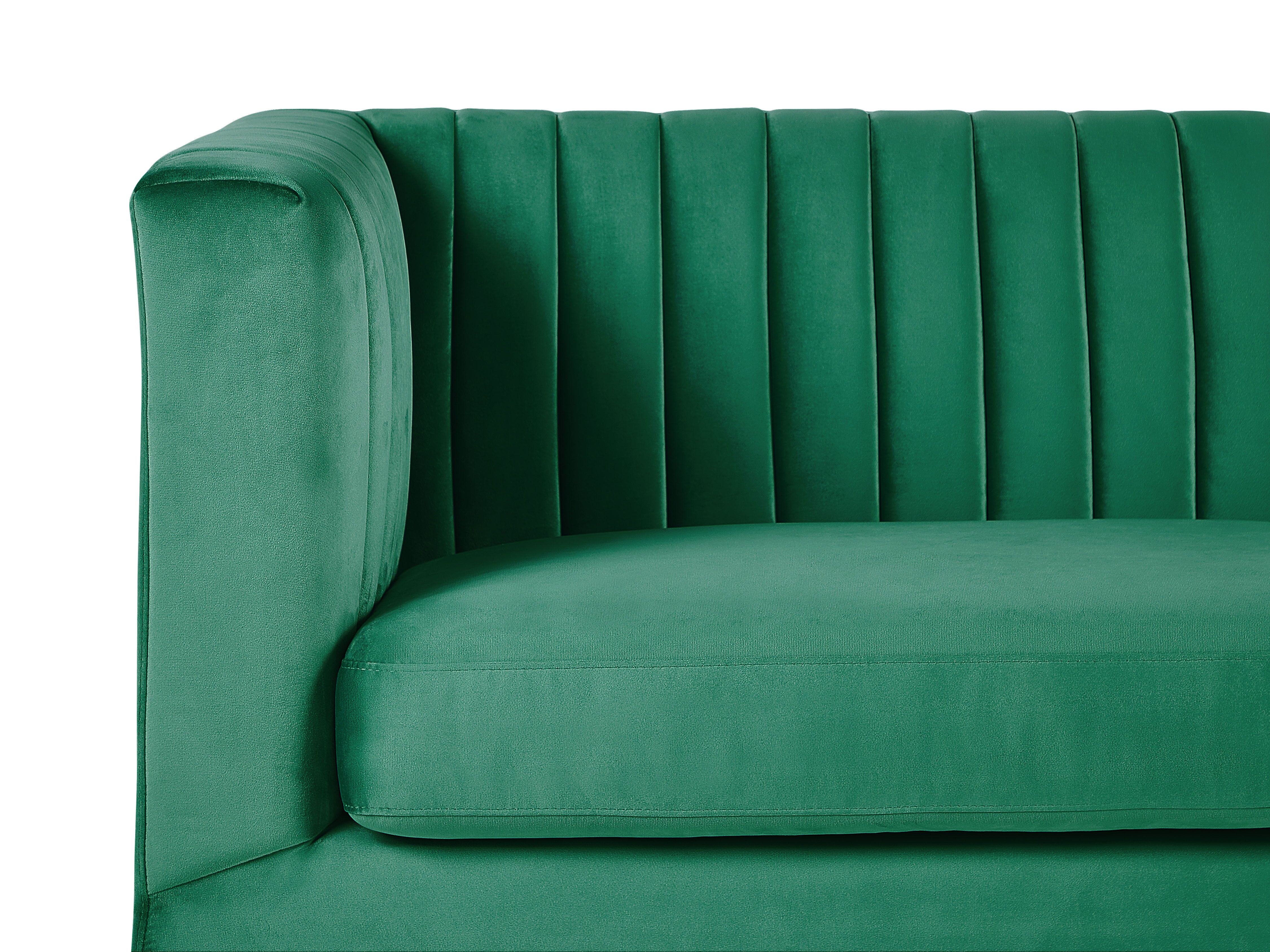 Soffa 3-sits sammet grön ARVIKA | Beliani.se