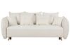 Boucle Sofa Bed with Storage Cream White VALLANES_904223