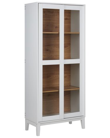 Glass Display Cabinet White RUMSON