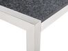 Mesa de comedor de metal/granito gris grafito/plateado 220 x 100 cm GROSSETO_370320