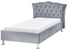 Velvet EU Single Size Bed Grey METZ_861360