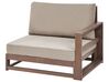 Lounge Set zertifiziertes Holz dunkelbraun 5-Sitzer modular Auflagen taupe TIMOR II_852984