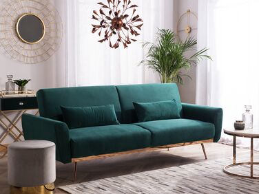 Velvet Sofa Bed Green EINA
