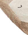Okrúhly detský jutový koberec ⌀ 120 cm béžový KOVU_909414