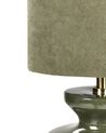 Faux Suede Table Lamp Green OTEROS_906282