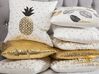 2 bawełniane poduszki dekoracyjne z ananasem 45 x 45 cm białe YASMIN_770044