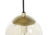 5 Light Glass Pendant Lamp Gold NOEL_884324