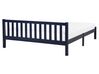 Dřevěná postel 160 x 200 cm tmavě modrá FLORAC_754656