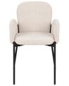 Set of 2 Fabric Dining Chairs Beige ALBEE_908161