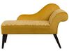 Mini chaise longue en velours jaune côté droit BIARRITZ_733943