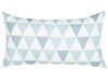 Set of 2 Outdoor Cushions Triangle Pattern 40 x 70 cm Blue and White TRIFOS_827348