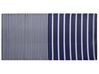Outdoor Teppich marineblau 90 x 180 cm Streifenmuster Kurzflor HALDIA_716236