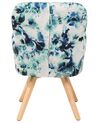 Fabric Armchair Floral Pattern Multicolour BJARN_802402