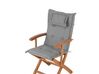 Set of 2 Garden Folding Chairs with Grey Cushions MAUI_755744