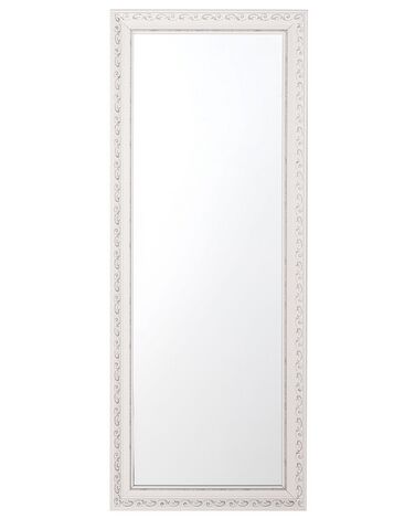 Nástěnné zrcadlo v bílém rámu 50 x 130 cm MAULEON