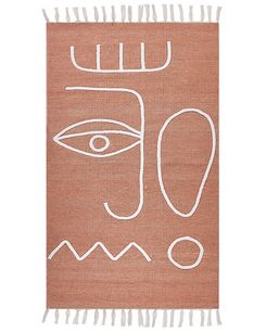 Matto kangas vaalea punainen 80 x 150 cm YAVU