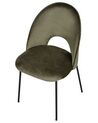 Lot de 2 chaises de salle à manger en velours vert COVELO_902273
